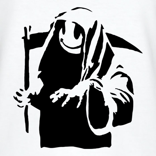 Banksy Grin Reaper t-shirts